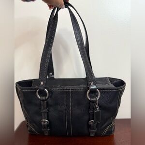 Coach Chelsea Black Pebbled Leather Tote/shoulder bag